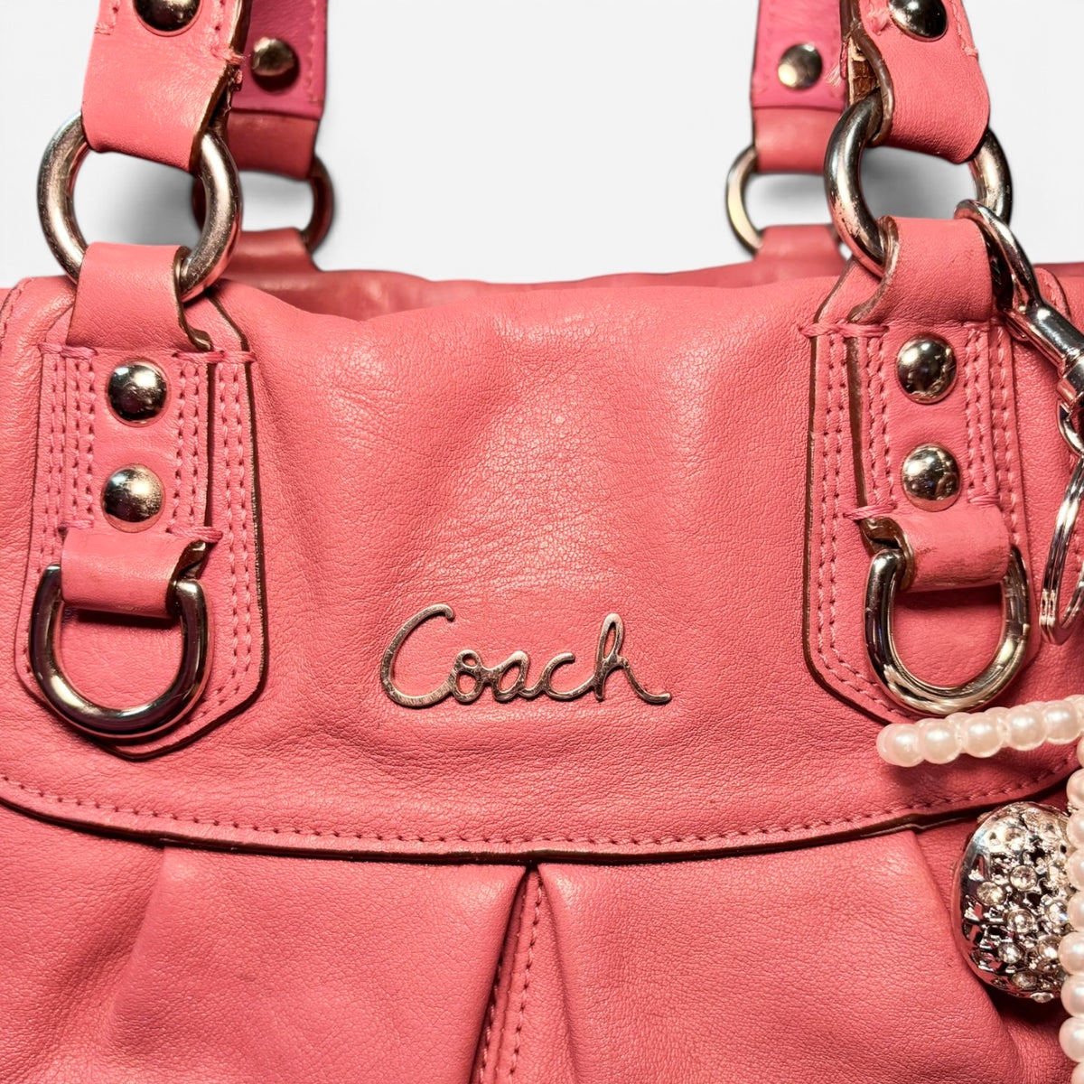 2000’s ashley leather carryall satchel