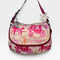 Y2K-era large cinderella horse & carriage shoulder bag