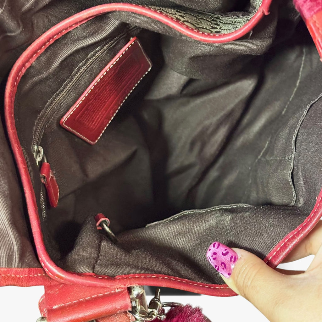 Y2K-era signature soho leather shoulder tote bag