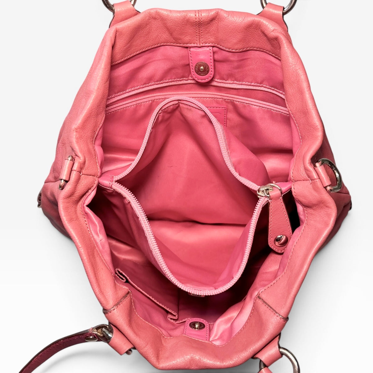 2000’s ashley leather carryall satchel