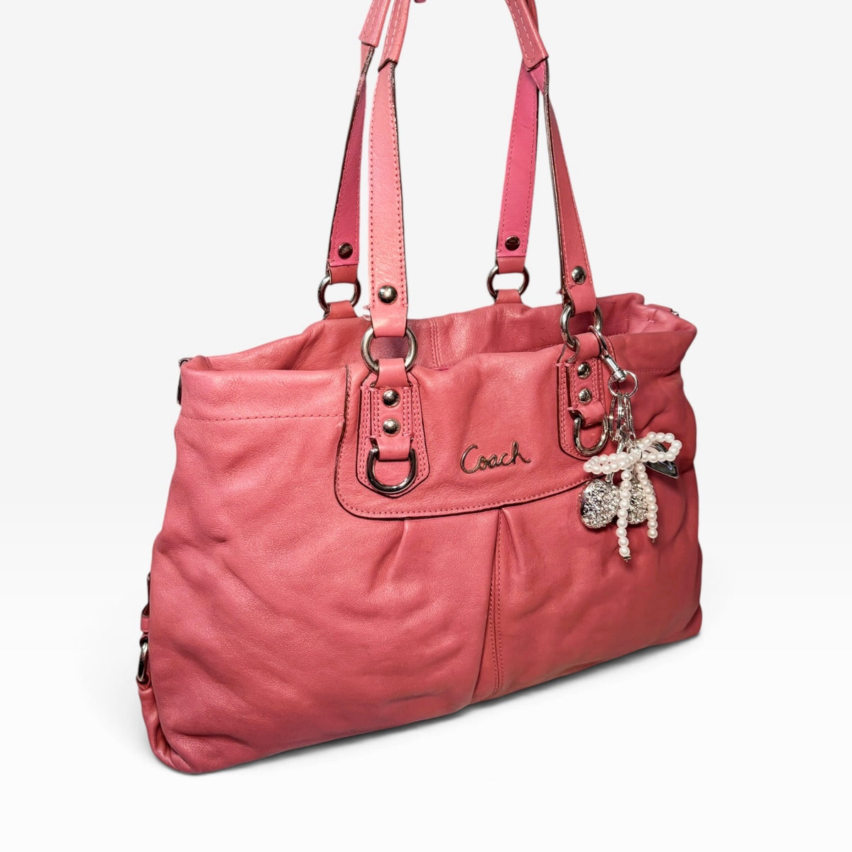 2000’s ashley leather carryall satchel